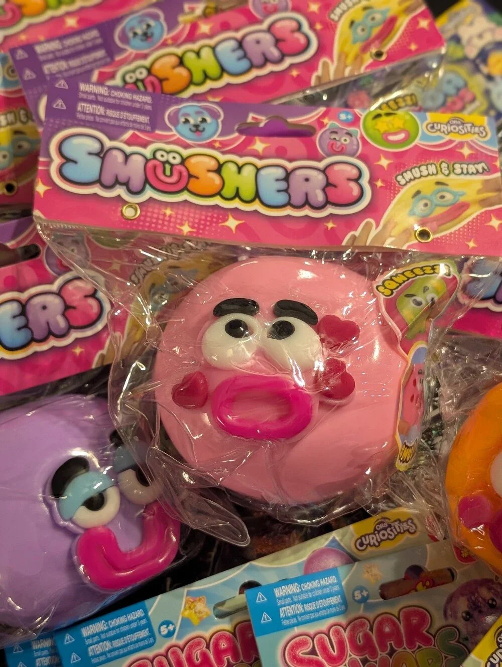 NEW ORB Curiosities Smushers Pink Monster Squishy Stress Toy Fidget Sensory